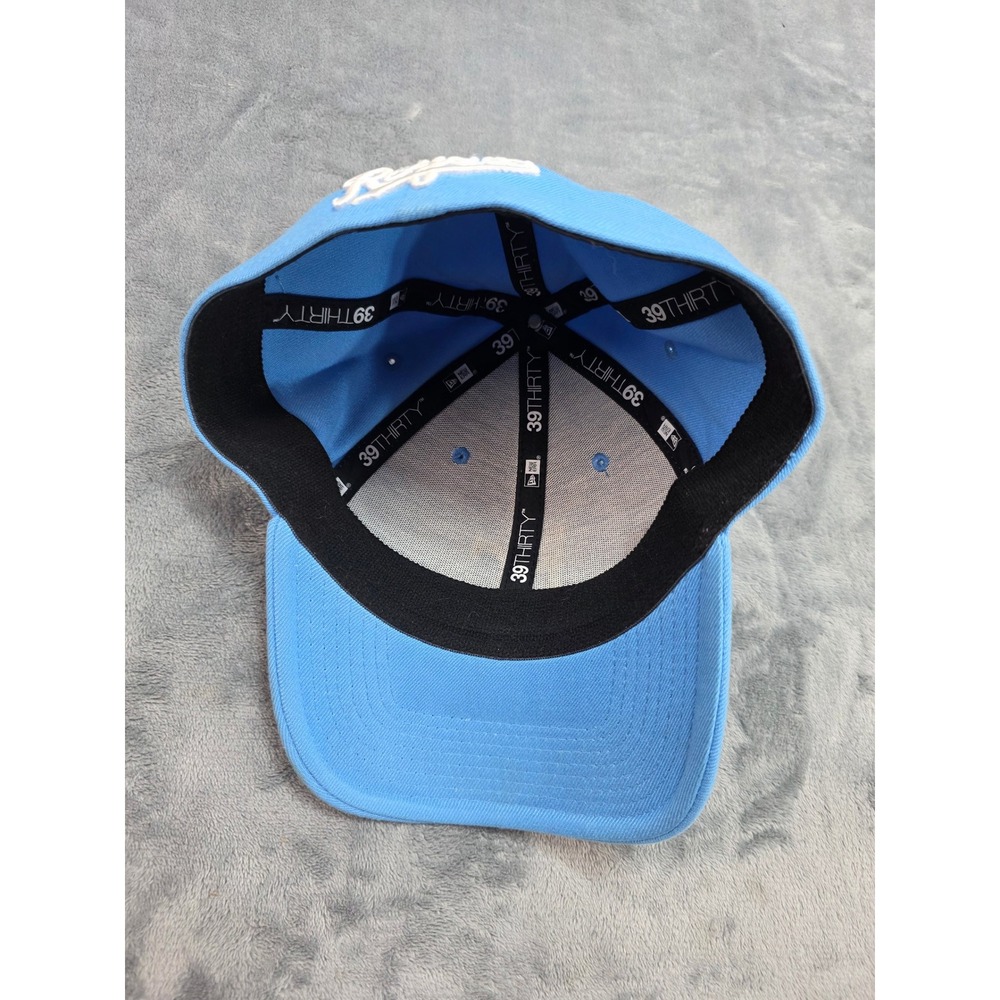New Era 39THIRTY Kansas City Royals Hat Powder Blue Stretch Fit Cap Medium-Large - Picture 6 of 7